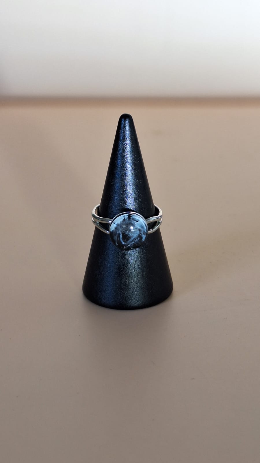 Ring elegant schwarz-weiß-silber Ring elegant schwarz-weiß-silber